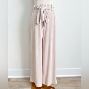 MANGO Ribbed Knit High Waisted Wide-Leg Pants Loungewear Women’s Size Small SOLD